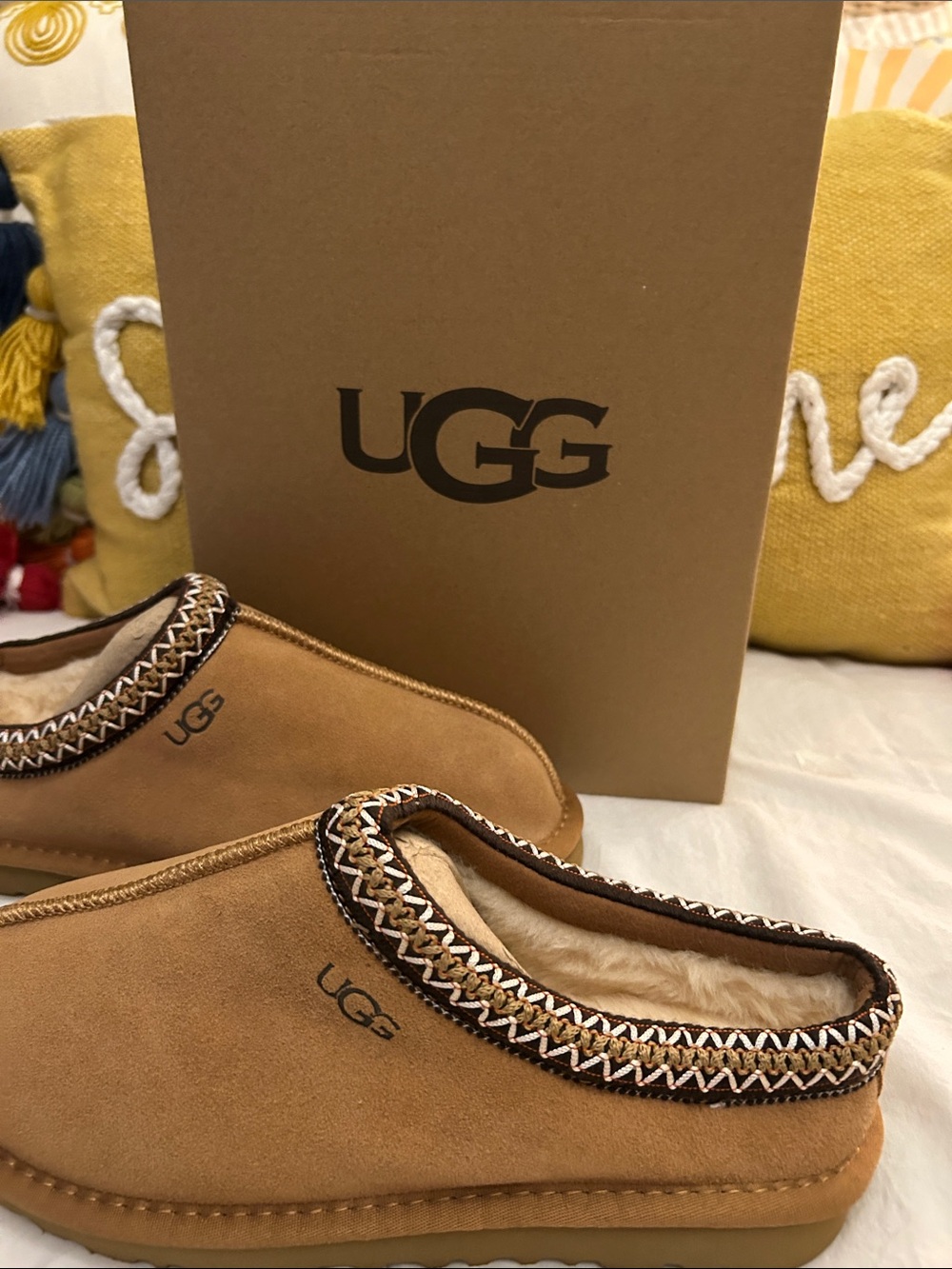UGG Chestnut Suede Cozy Slip-On Mules NIB. Size 41 ($149 on Ugg website) NIB - Picture 2 of 14